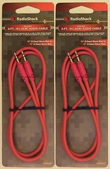 Y-Splitter 1/8 3.5mm Male Stereo Plug to Dual Male Stereo Plugs with Two Cables