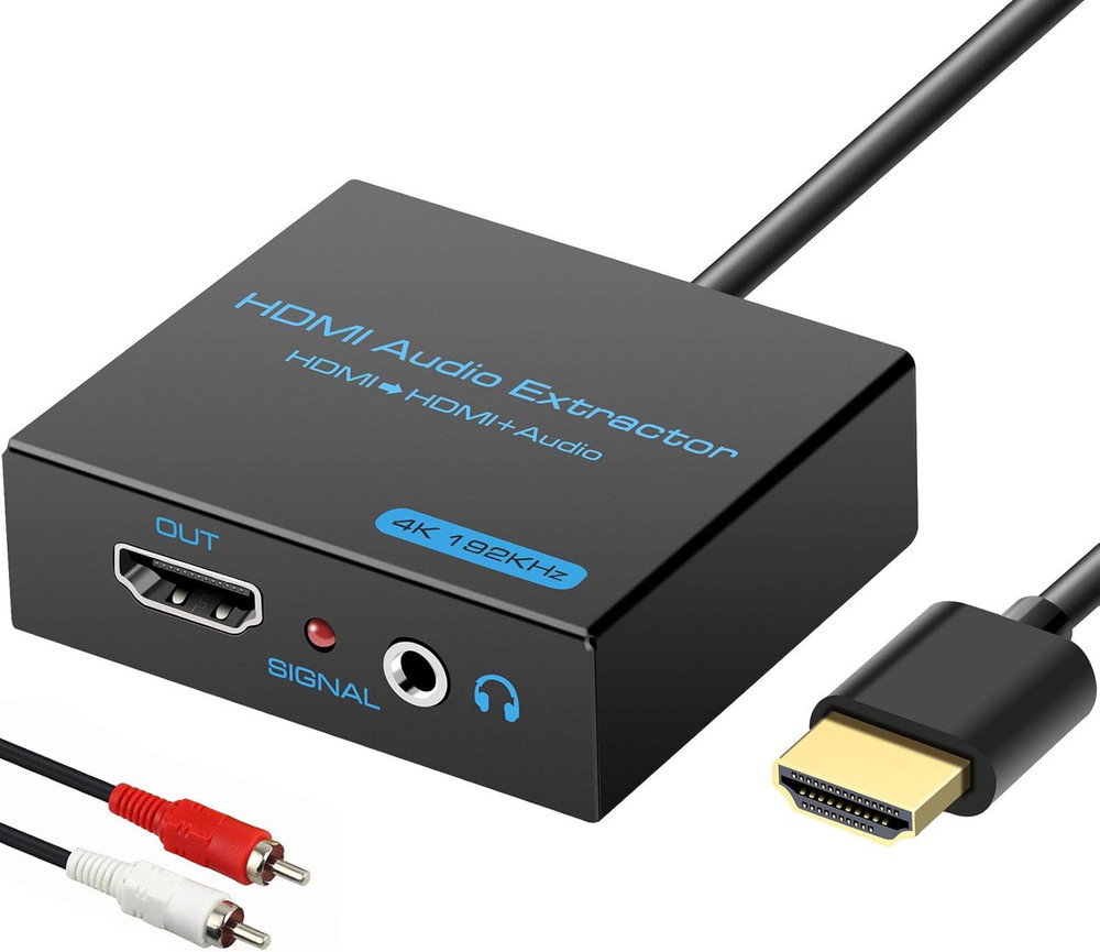 VPFET HDMI Audio Extractor Splitter 4K 3.5Mm Adapter Converter with AUX RCA L