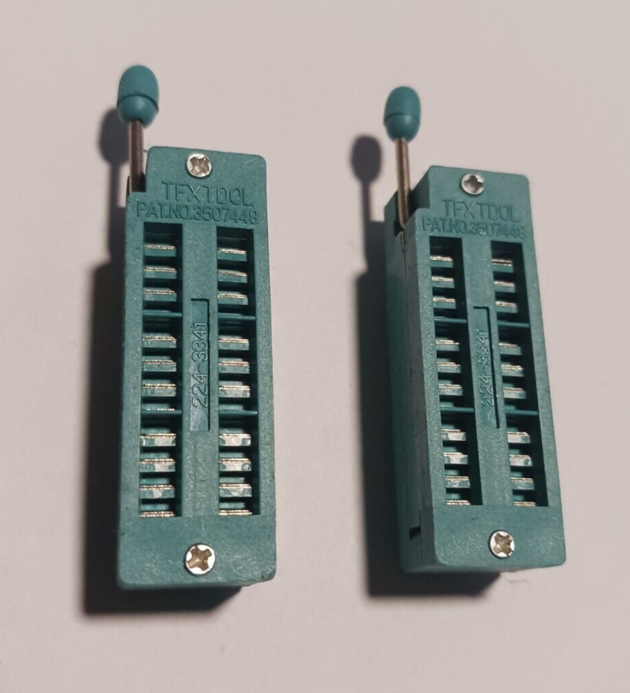 Universal IC Test ZIF Socket 24 Pin Narrow, 2 Pack US Stock!