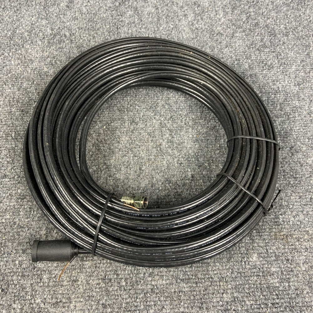 100 FT RG6 18 AWG Grounded Coaxial Digital Cable for Satellite HD TV VCR Video