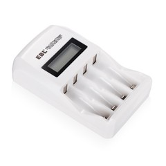 EBL LCD Charger for AA AAA Rechargeable Batteries NIMH NICD 4-Bay Smart