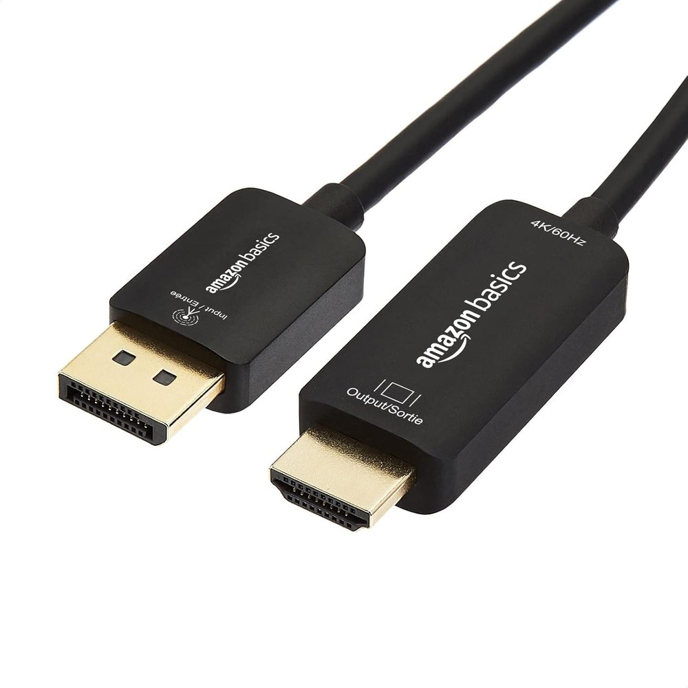 Amazon Basics DisplayPort to HDMI Cable, Uni-Directional, 1080p, 1920×1200