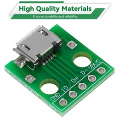 15 Pcs Micro USB to DIP Adapter 5 Pin Female Connector B Type Board Set