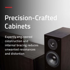 Fluance Elite 5.0 Surround Sound Home Theater Speaker System – White