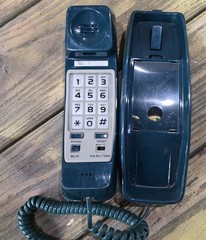 Vintage Lenoxx Sound PH-300 Dark Green Wall Mount Desk Phone Telephone