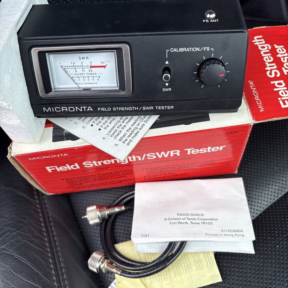 Radio Shack Field Strength SWR Tester Meter 21-523 In Original Box – Untested