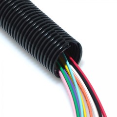 50 Ft. 3/8″ Split Wire Loom Conduit Polyethylene Tubing Black Color Sleeve Tube
