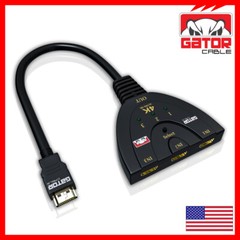 4K HDMI 2.0 Cable Auto Switch Switcher Splitter Adapter 3 In to 1 Out Devices