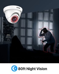 ZOSI 4-in-1 TVI 1080P Waterproof CCTV Outdoor Home Surveillance Security Camera