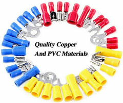 1200Pcs Assortment Insulated Electrical Wire Connectors Crimp Terminals Kit Lot