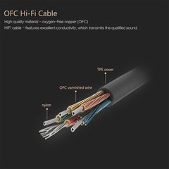 3.5mm Aux Auxiliary Male To Male Stereo Audio Cable In-line Control Cell Phone