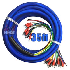 AEI “MEDUSA” 35-ft Car Audio Copper Cable Wire 13-Core Royal Blue – 35 Feet