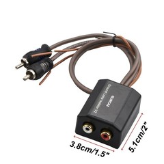 Durable RCA Stereo Ground Loop Isolator for Audio Signals Eliminate Noise Filter