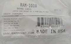 RAM Mount Bracket, 1.5 inch Ball Mount w/ Two 2.5″ AMPS Round Bases, RAM-101U