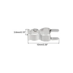 30Pcs Fuse Clips for 3.6x10mm Glass Ceramic Tube Holder Clamps Silver