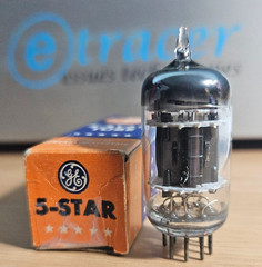 GE GL-6072 FIVE STAR BLACK PLATE TUBE 3 MICA NOS NIB 6072 12AY7 *eTRACER #12C15
