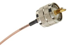 UHF PL259 Male to UHF Bulkhead Female 50Ω RG316 Coax Low Loss RF Cable