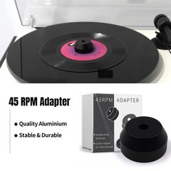 45 RPM Black Adapter Durable Solid Aluminum Center Adapter for 7 inch Records…