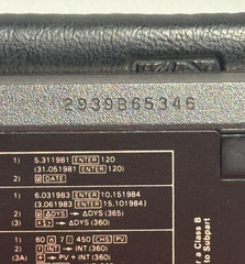 Hewlett Packard HP 12C BUSINESS Calculator 2939B65346 BRAZIL w/Case, Manual