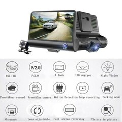 1080P 4″ Dual Lens HD Car DVR Rearview Video Dash Cam Recorder Camera G-Sensor