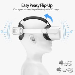 Head Strap for Meta Quest 2 VR Headset Elite Strap Adjustable Soft Cushion
