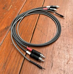 4 Ft JMB CABLE CO Audiophile Turntable Phono RCA Cables w/Ground Low Capacitance