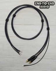 Unterminated Turntable Cable Set- RCA Mogami Cable Spade Ground Wire