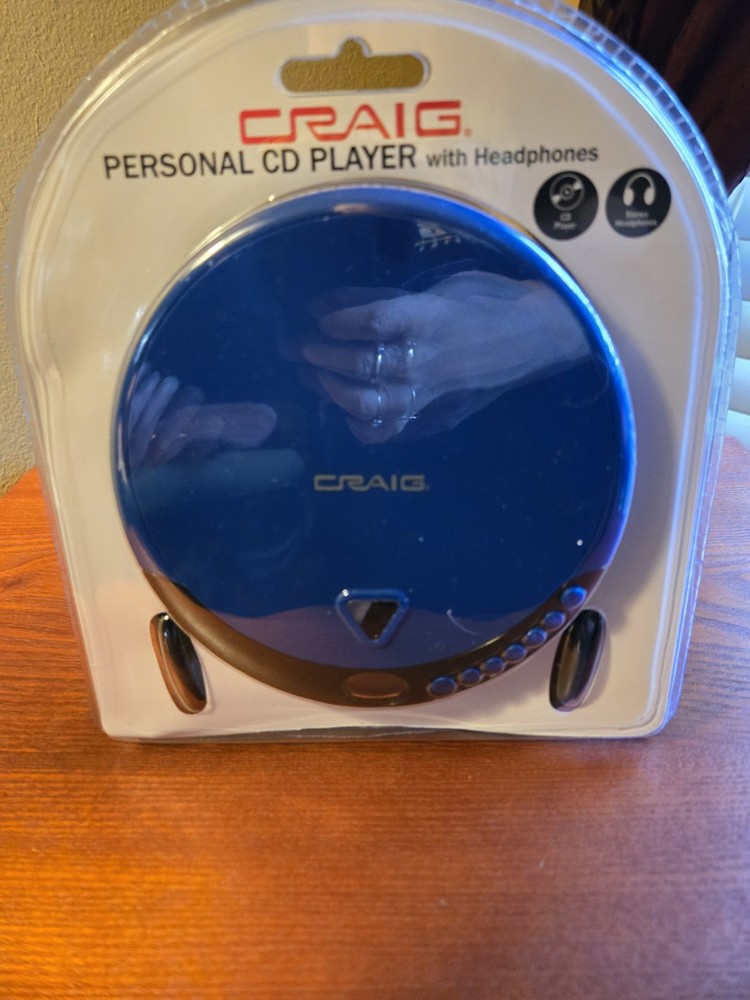 Sealed Craig CD2808-BL Personal CD Player with Headphones – Black/Blue New