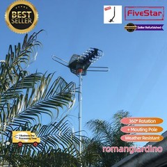 Limited Offer Outdoor TV Antenna Pole Motorized HDTV 4K 360° HDTV Antenna + Pole