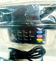 Clear Prism Deluxe Fashion Home Phone (Red/Clear) – TE-102 – NEW – VINTAGE