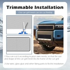 39.37×12.99 Inch Car Grill Mesh,Trimmable Front Bumper Grill with 3×6mm