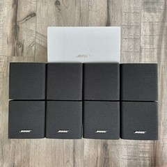 5 Bose MINT Double Cube Speakers Black with White Center Acoustimass Lifestyle