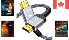 1ft High-Speed HDMI Cable 4K@60Hz – Tangle-Free, Perfect for Gaming & Streaming