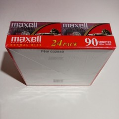 24 Pack Maxell Normal Bias 90 Minute Audio Cassettes Brand New Sealed