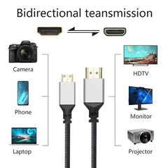 Mini HDMI to HDMI Cable 1-10FT 4K 60Hz Mini HDMI Cord Compatible For DSLR Camera