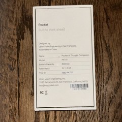Pocket AI Thought Companion PKT01 AI Assistant 128 Gb Space Gray Hey Pocket