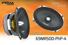 2x PRV Audio 69MR500-PhP-4 Midrange Car Audio Speakers 4 Ohms 6×9 PRO 500W