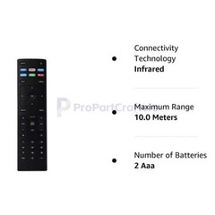 Fit Vudu Amazon iheart Netflix XRT136 W/6 Keys Smart TV Remote Control For Vizio