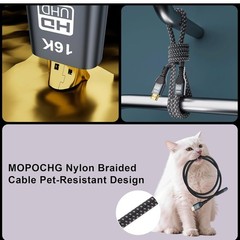 High-Speed 16K HDMI Male to Female Extension Cable 6.6FT – Tangle-Free Design