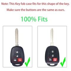 Key Fob Shell Case Replacement Fits for Toyota Camry Corolla RAV4 Highlander