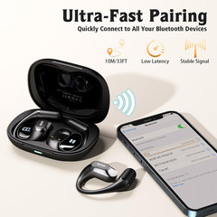 Open Ear Headphones,Over Ear Earbuds with Ergonomic Earhook,Bluetooth Headphones