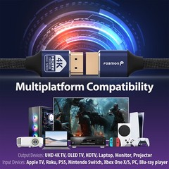 [1FT 3FT 6FT 10FT 15FT 25FT] 4K UHD High Speed Ethernet HDMI 2.0 Cable Plug