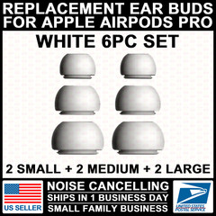 3-PAIRS Ear Bud Tip For Apple AirPod Pro 1&2 Replacement Silicone Rubber X/S/M/L