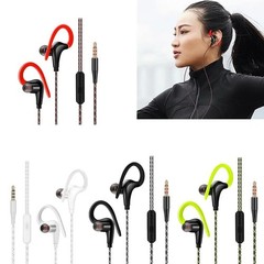 In-Ear Wired Sport Running Earphone Earbuds Over ear Hook Headphone 3.5mm w/MIC