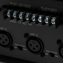 240W Commercial 70V Amplifier 5x Zones, Remote Control 3x XLR Mic Inputs PAM-245