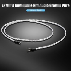 3Cores 5N Silver-plate HiFi Audio Cable Ground Wire Rhodium Plated Y Spade Plug