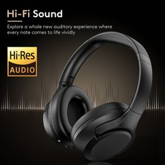 Noise Canceling Headphones Wireless Bluetooth Over Ear Headphones with Clear Mic