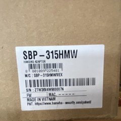 Hanwha SBP-315HMW/VEX Hanging Adaptor Security Camera Mount, Made in Vietnam