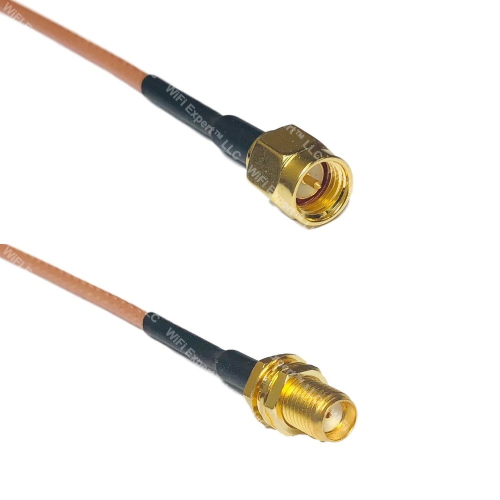 1 x SMA MALE to SMA Female – Coaxial RF Extension Cable RG316 2in – 30feet USA