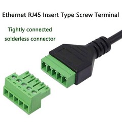 Rj45 8p8c Female To 8 Pin Screw Terminal Adaptor Cat5/6/7 Ethernet Extender Cctv
